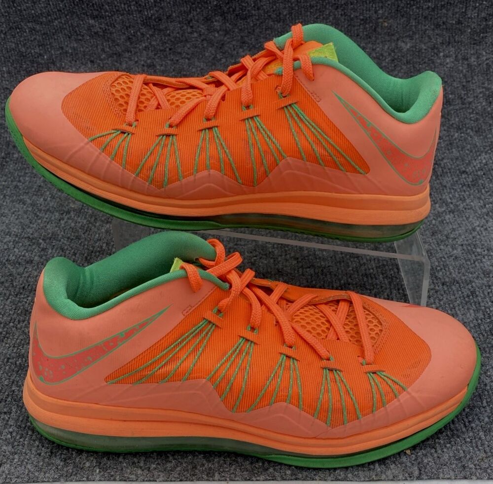 Nike Air Max LeBron X 10 Low Watermelon Bright Mango Green 579765-801 Men Size 1